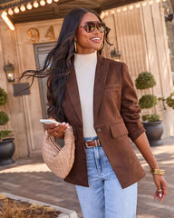 Cabernet Mood Suede Blazer