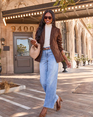 Cabernet Mood Suede Blazer
