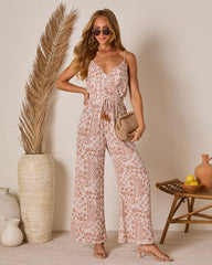 Brighton Beach Sleeveless Printed Jumpsuit