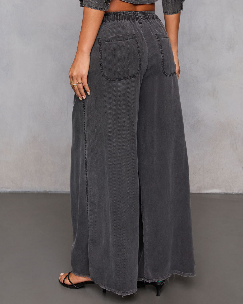 Easy Mode Drawstring Wide Leg Pants