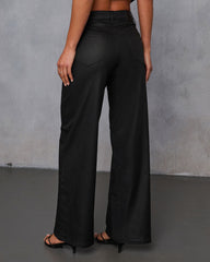 Rio Super Stretch Wide Leg Coated Denim Jeans