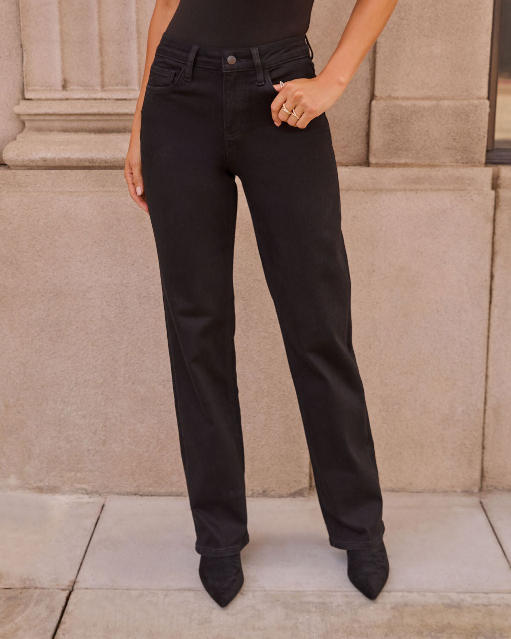 Clean Slate Super Stretch High Rise Straight Leg Jeans