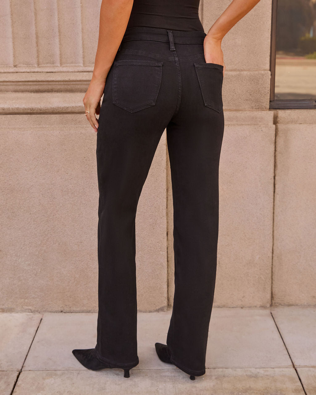 Clean Slate Super Stretch High Rise Straight Leg Jeans