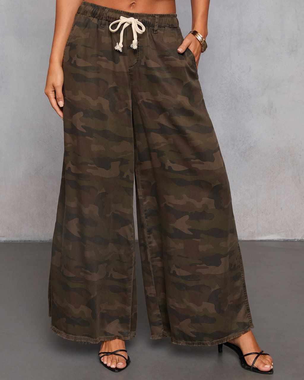 Easy Mode Drawstring Wide Leg Pants
