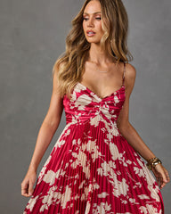 Soraya Printed And Pleated Maxi Dress