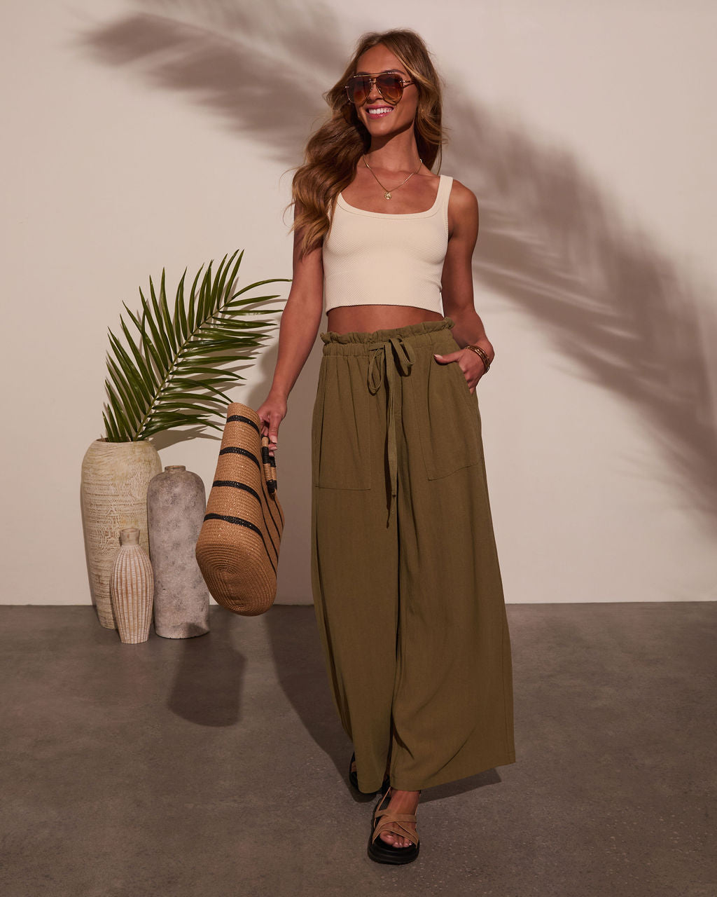 Journey On Linen Drawstring Pants