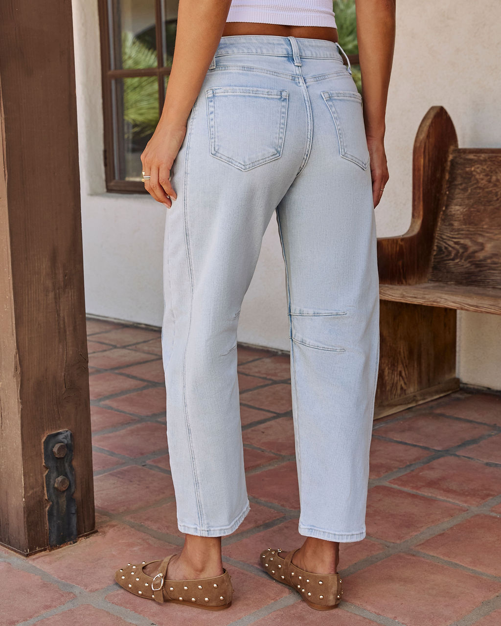 Free Cove Super Stretch High Rise Barrel Jeans
