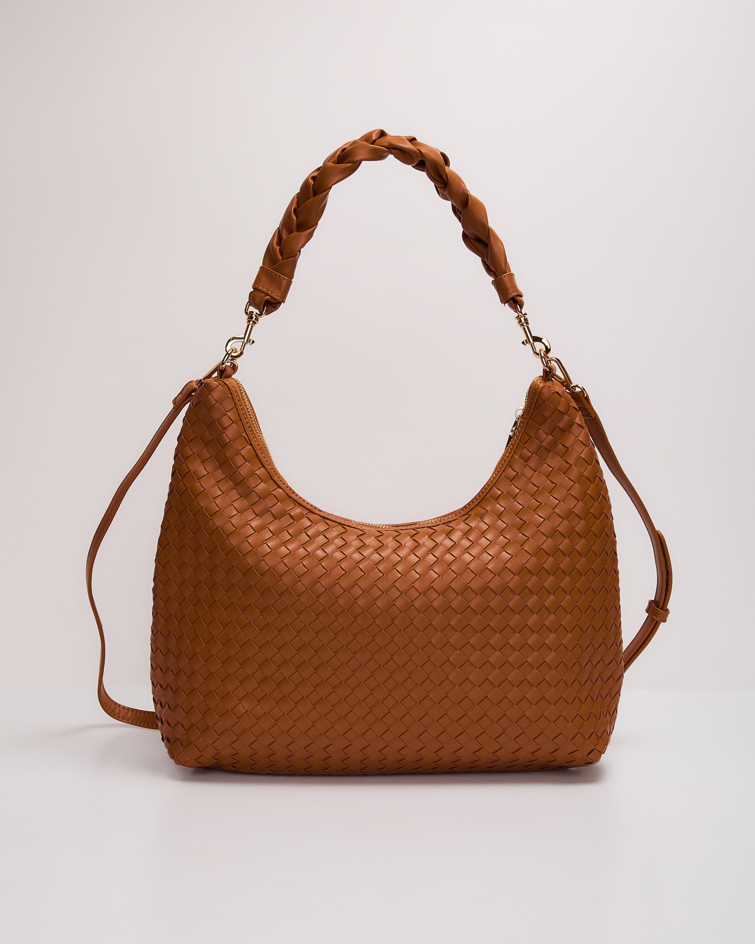 At My Side Faux Leather Hobo Bag