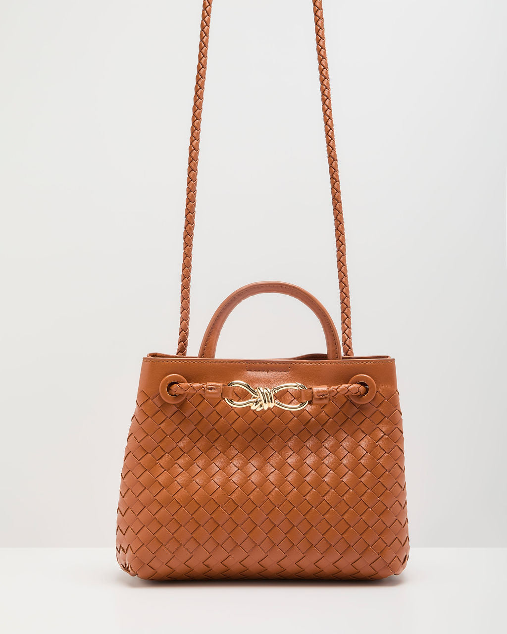 Vita Woven Bow Detail Crossbody Bag