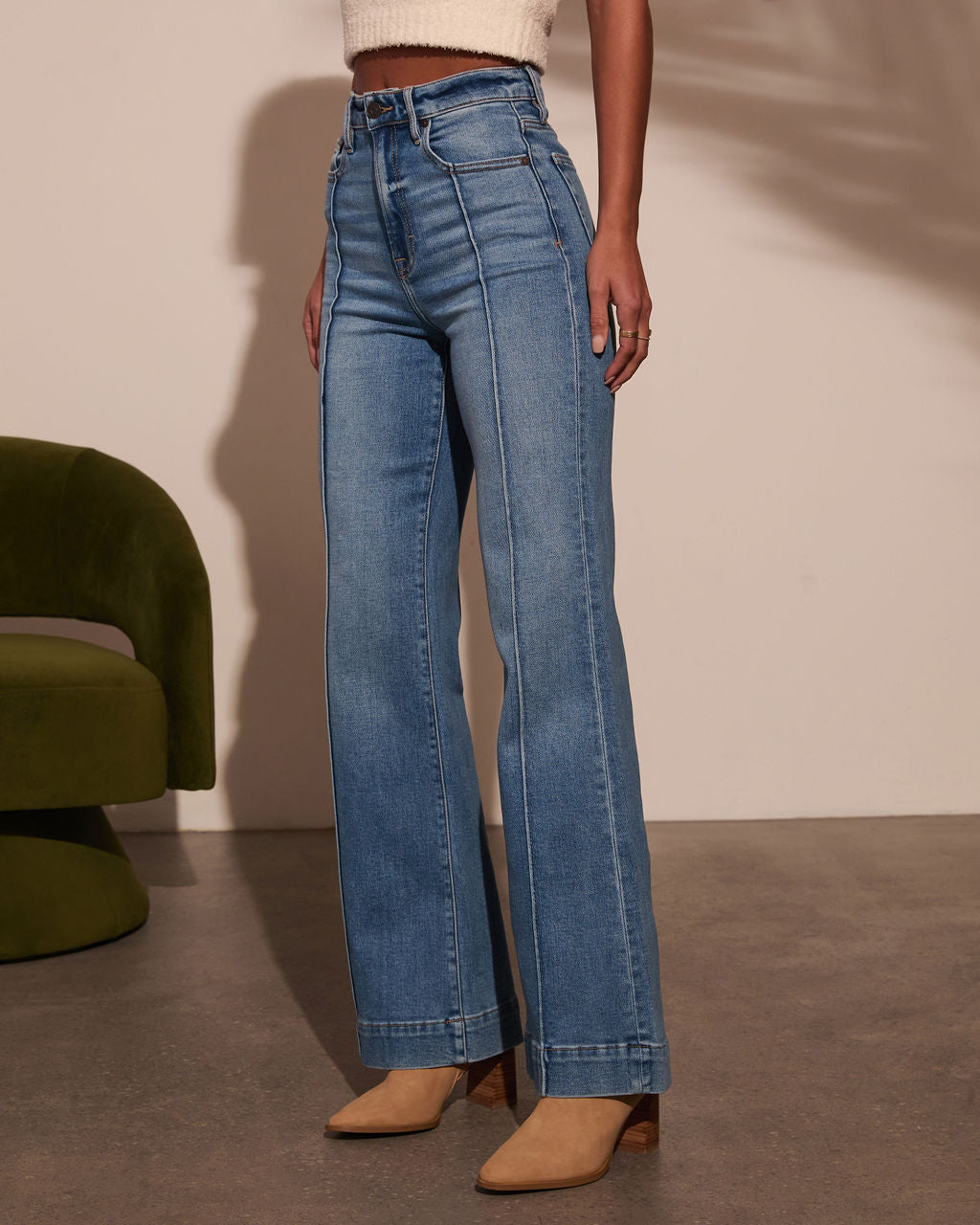 Kyleen Super Stretch Pintuck Flare Jean