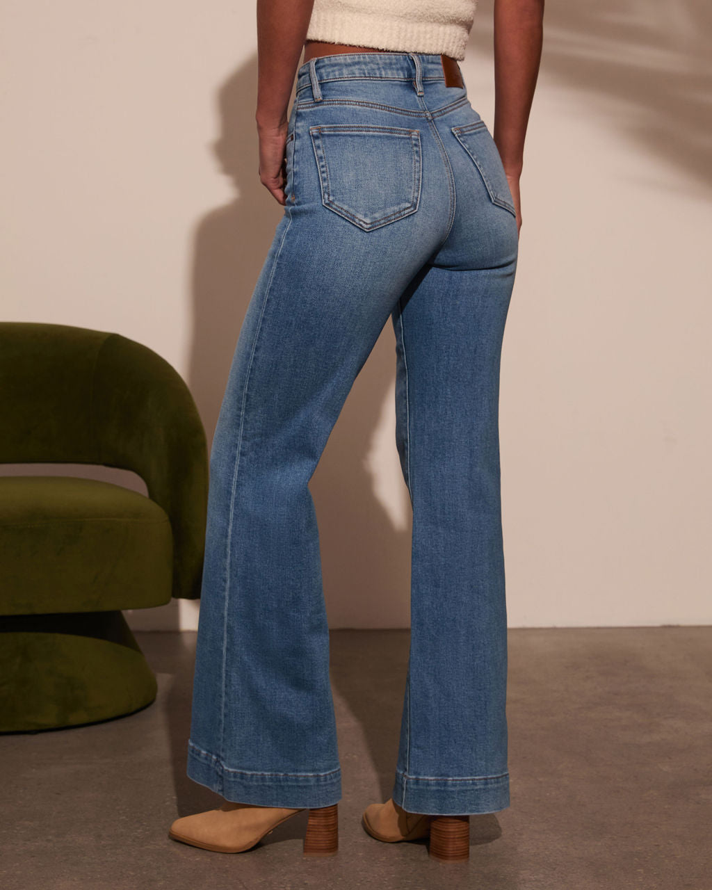 Kyleen Super Stretch Pintuck Flare Jean