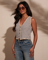 Clementine Striped Sweater Vest