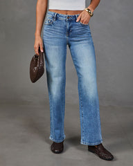 Tisla Super Stretch Mid Rise Straight Leg Jeans