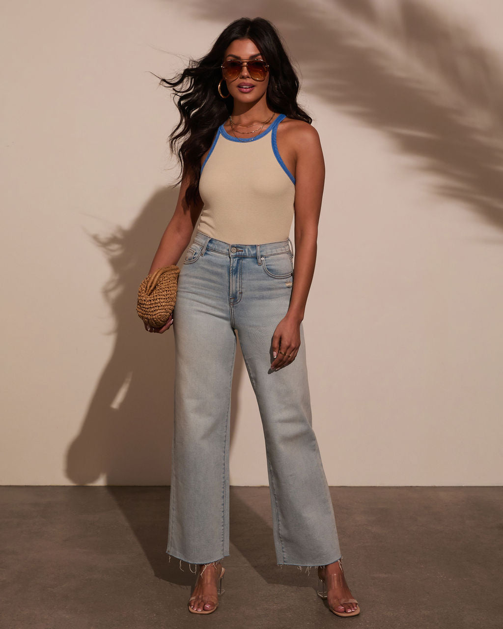 Lelah Ribbed Contrast Top