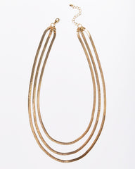 Zoe Layered Herringbone Necklace