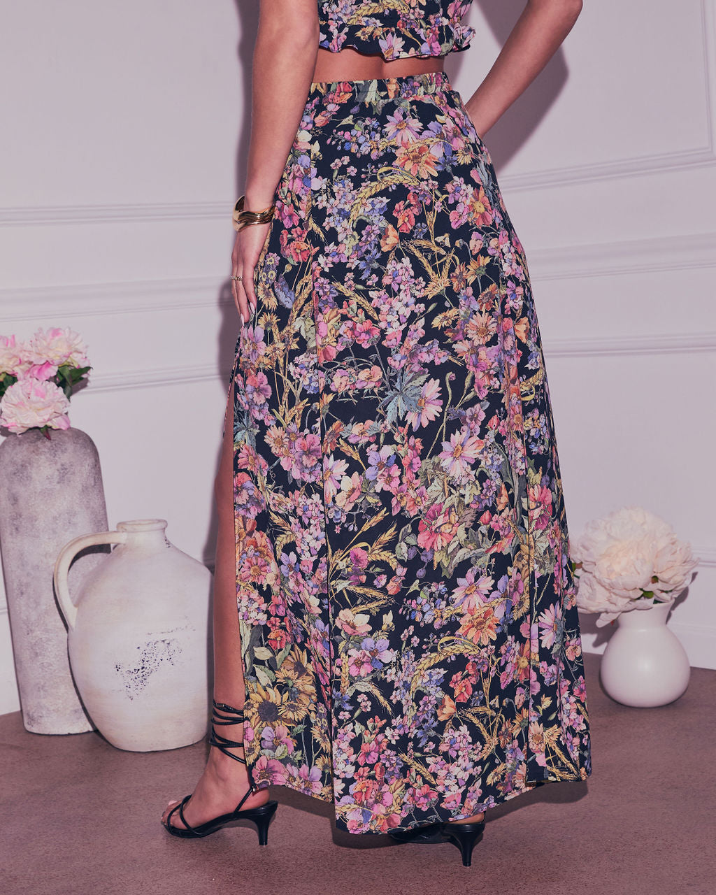 Fresh Take  Floral Maxi Skirt