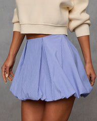 Olivia Pleated Pinstripe Mini Skirt