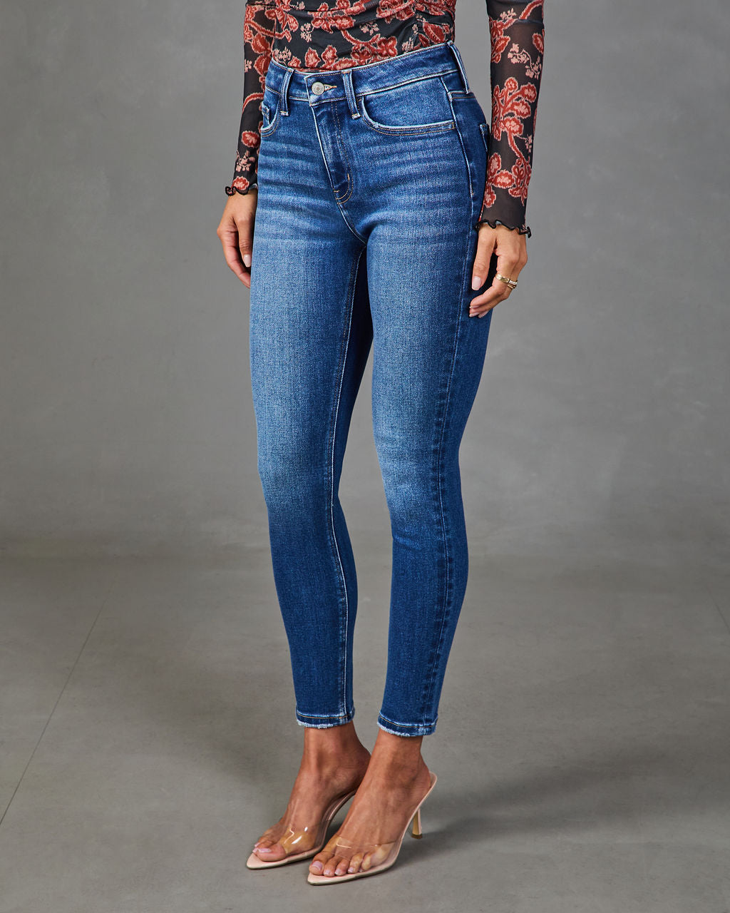 Perry Super Stretch High Rise Slim Leg Jeans