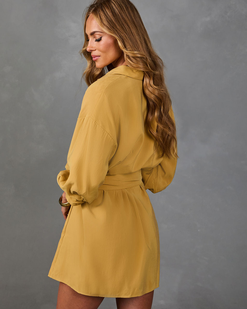 Brenna Blouson Sleeve Shirt Dress