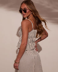 Mystic Wanderer Ruched Striped Top