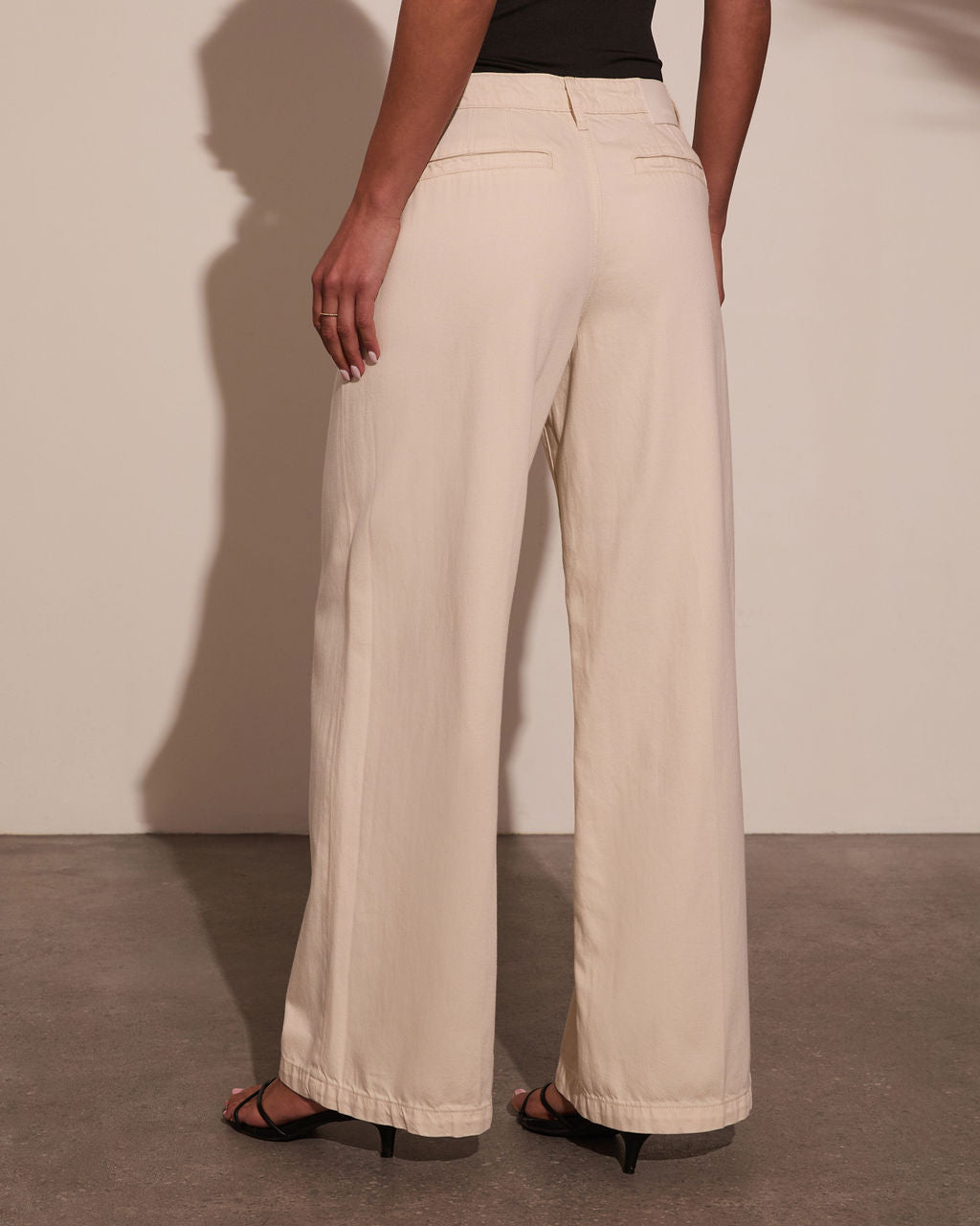 Leema Stretch High Rise Wide Leg Twill Jeans
