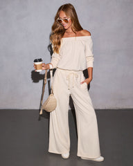 At Ease Off the Shoulder Jumpsuit