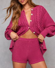 Serene High Rise Knit Shorts
