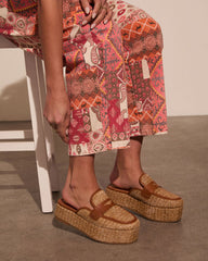 Zariah Straw Platform Loafers
