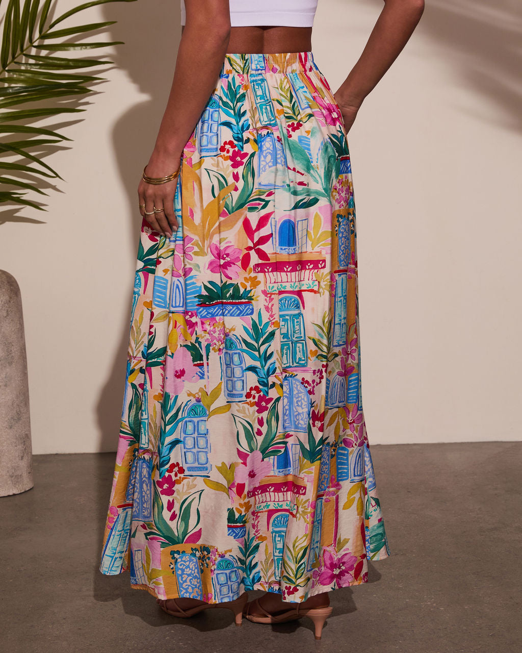 Travel Dreams Flowy Maxi Skirt