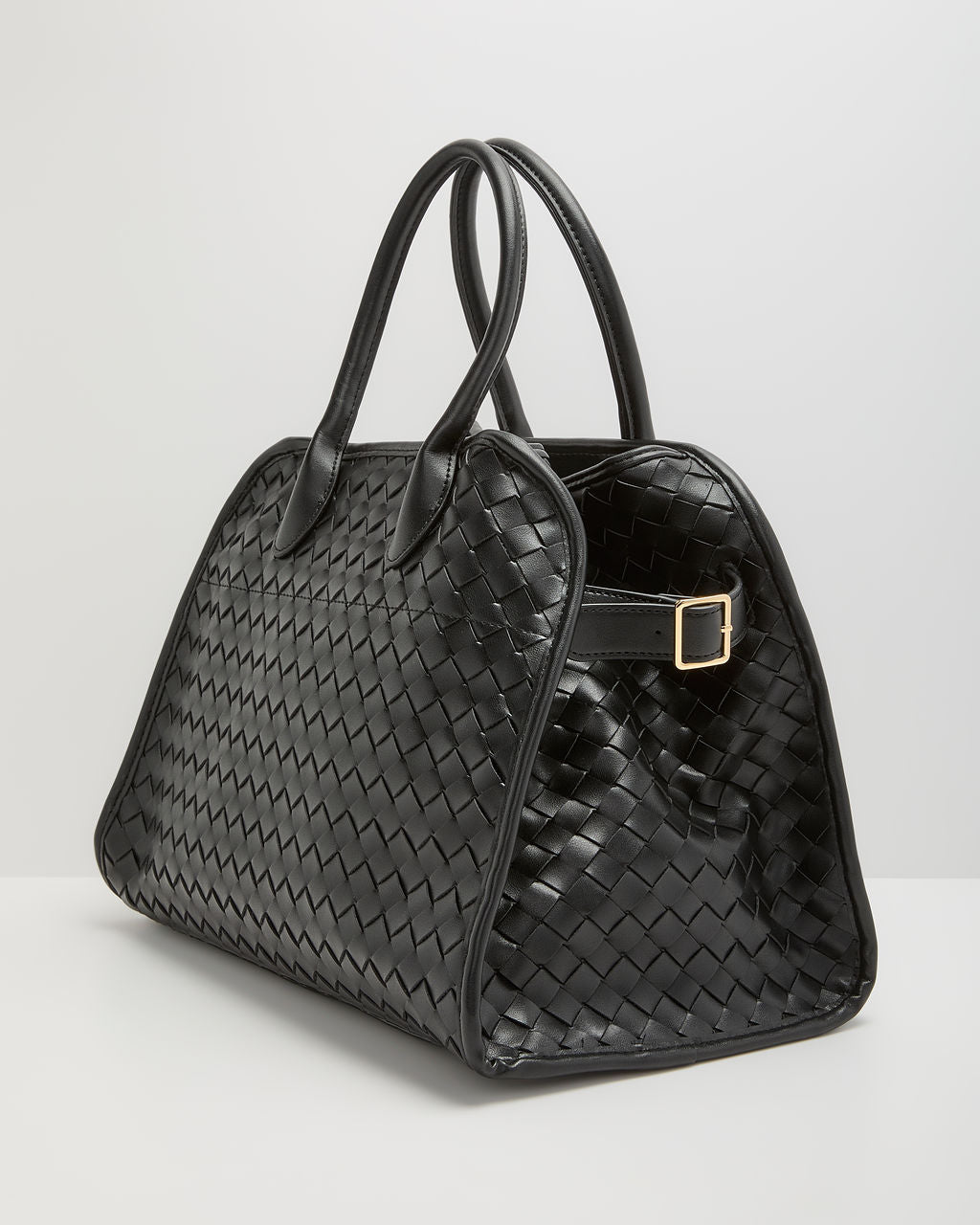 Blythe Woven Leather Satchel Bag