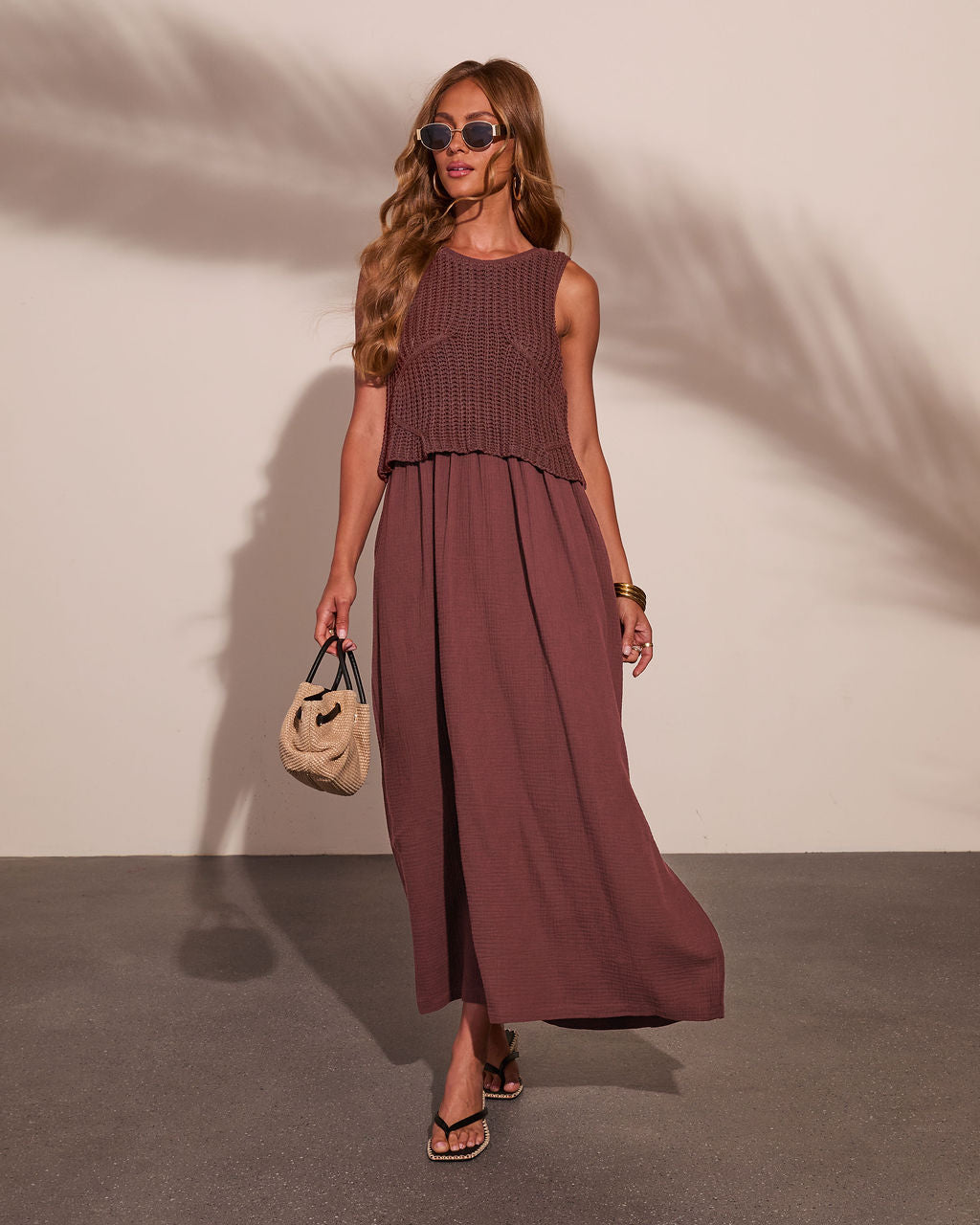 Saltwoven Crochet Bodice Maxi Dress