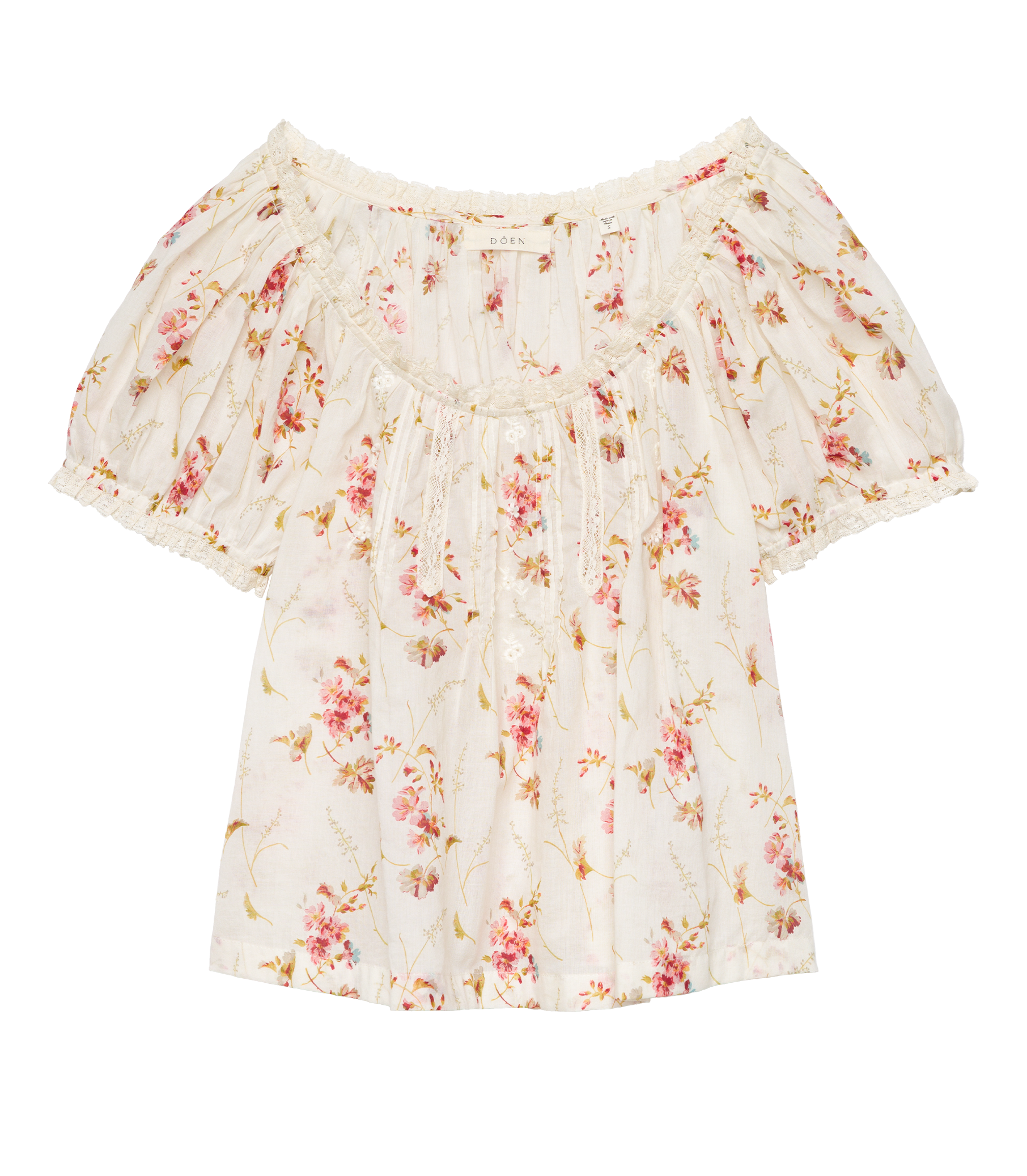 FREDERICA TOP -- BLANC PRAIRIE ROSE