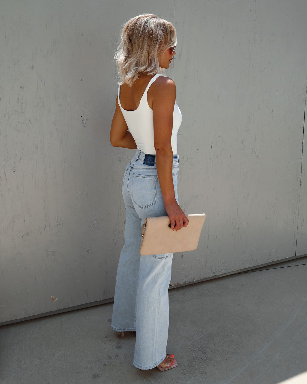 Saison Cutout One Shoulder Knit Bodysuit