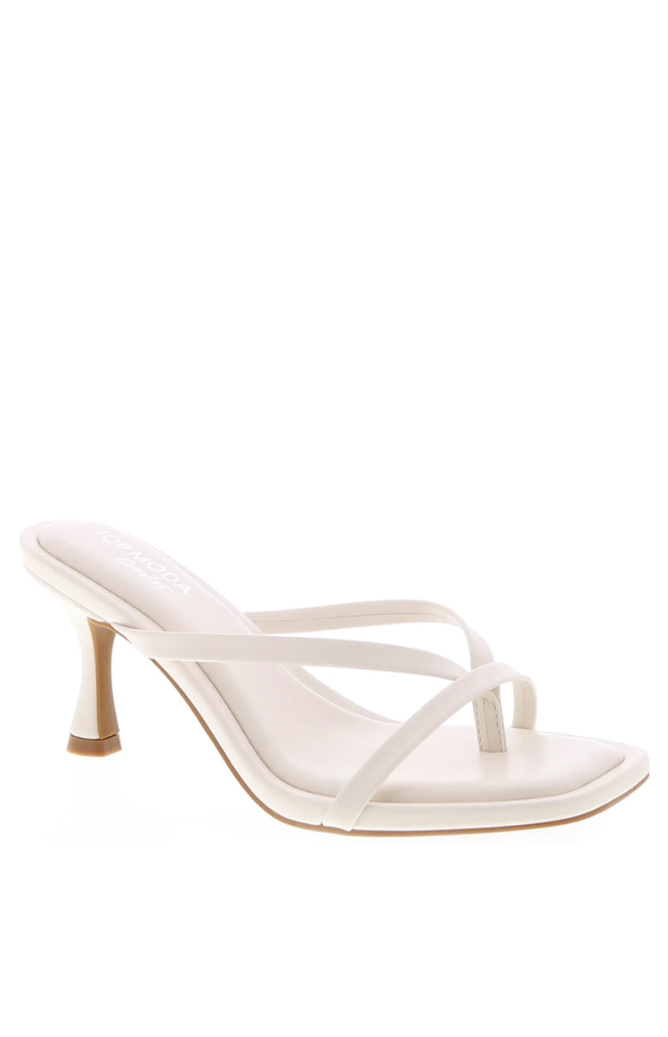 Girls Night Ivory Strap Kitten Heels