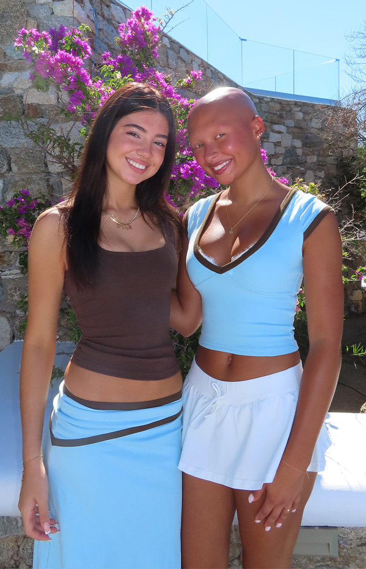 Prue Brown Scoop Neck Tank Top