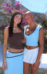 Prue Brown Scoop Neck Tank Top