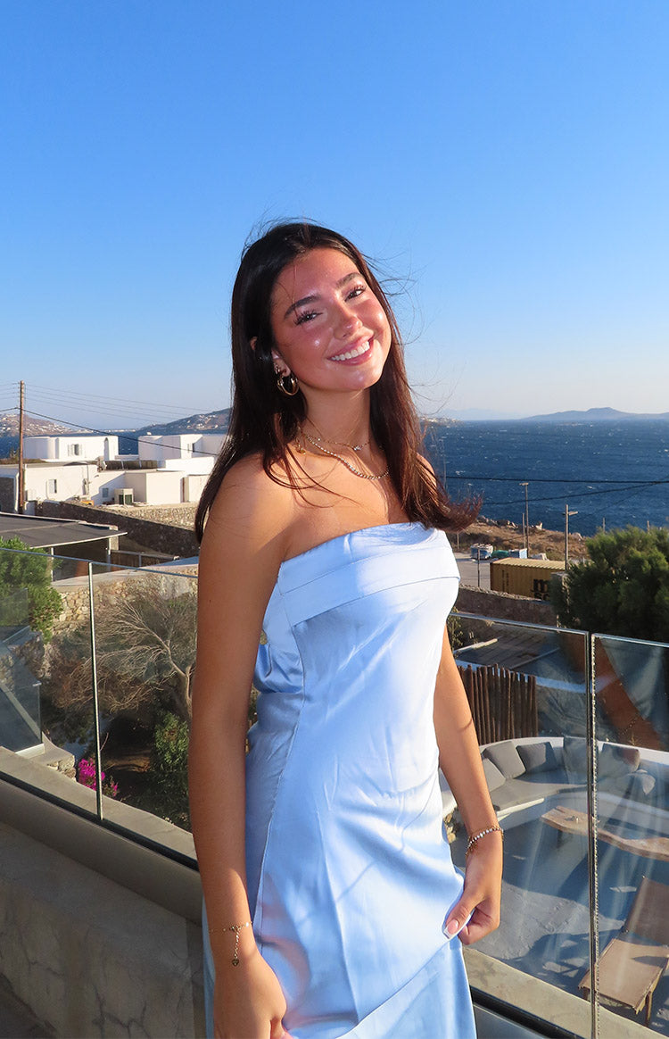 Maiah Blue Formal Maxi Dress