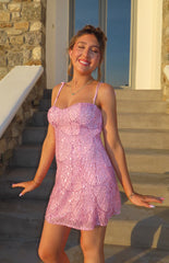 Penny Lane Pink Sequin Mini Dress