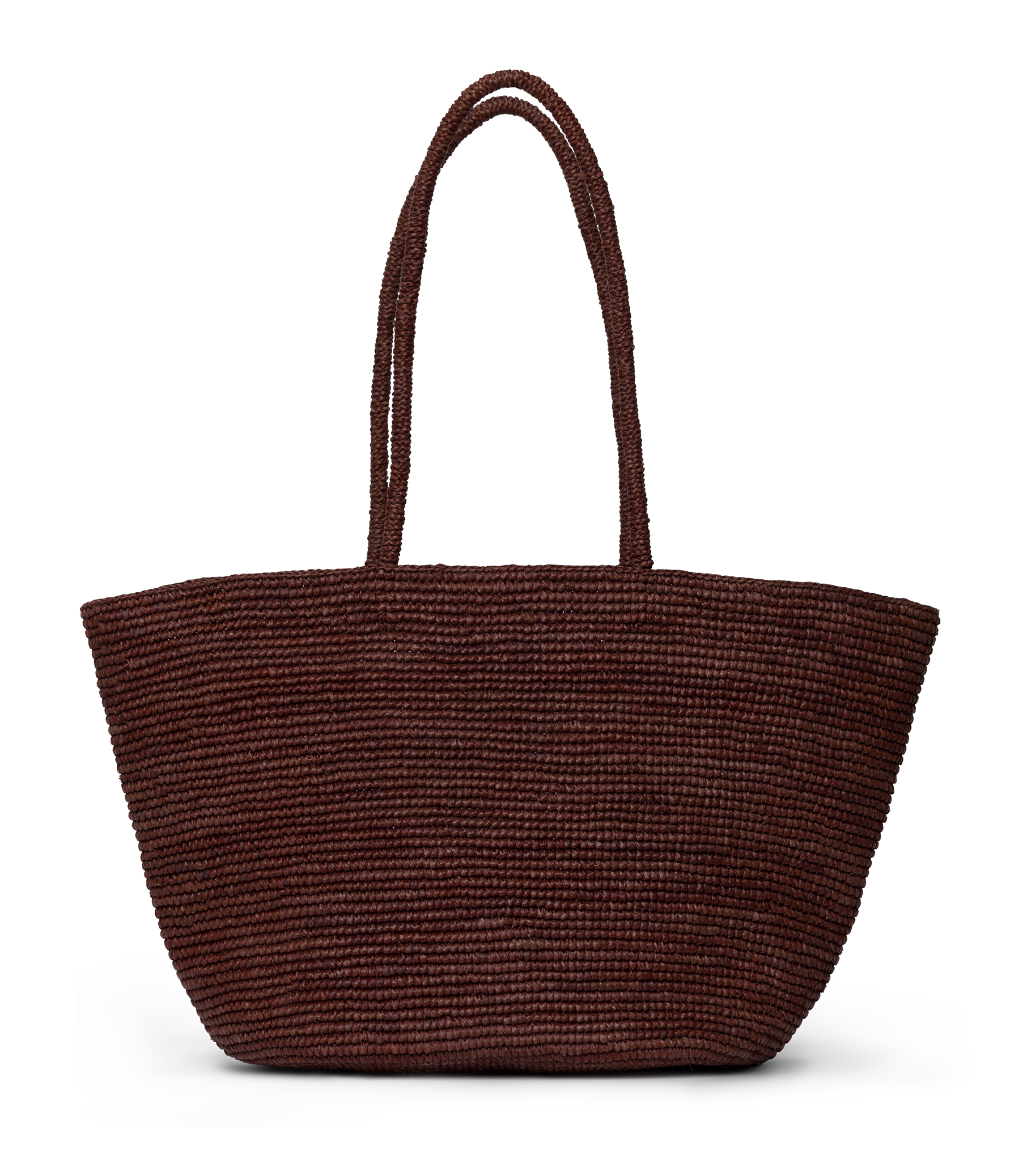 HARBOUR TOTE -- MARRON RAFFIA