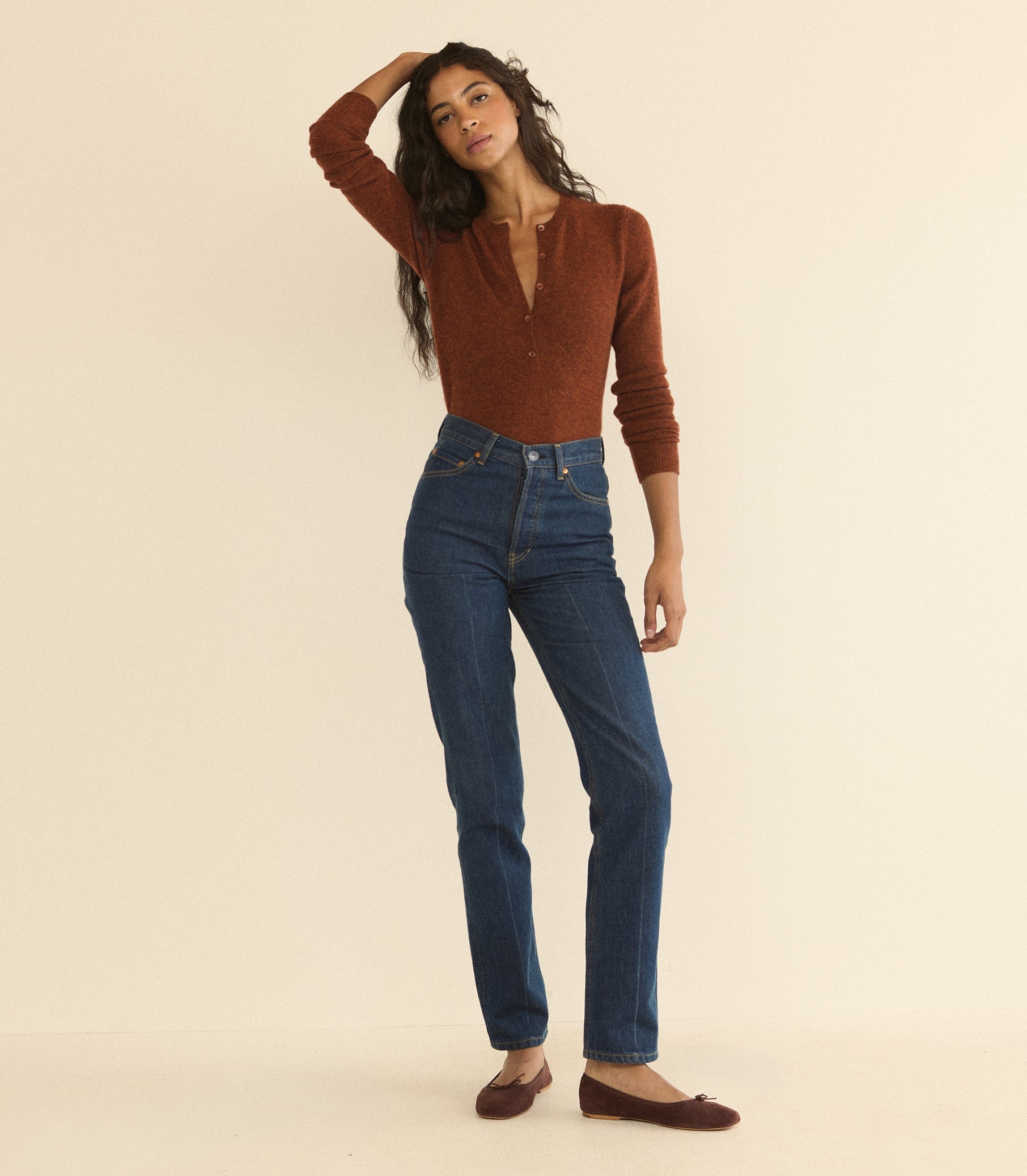 HEATH CASHMERE HENLEY -- EMBER