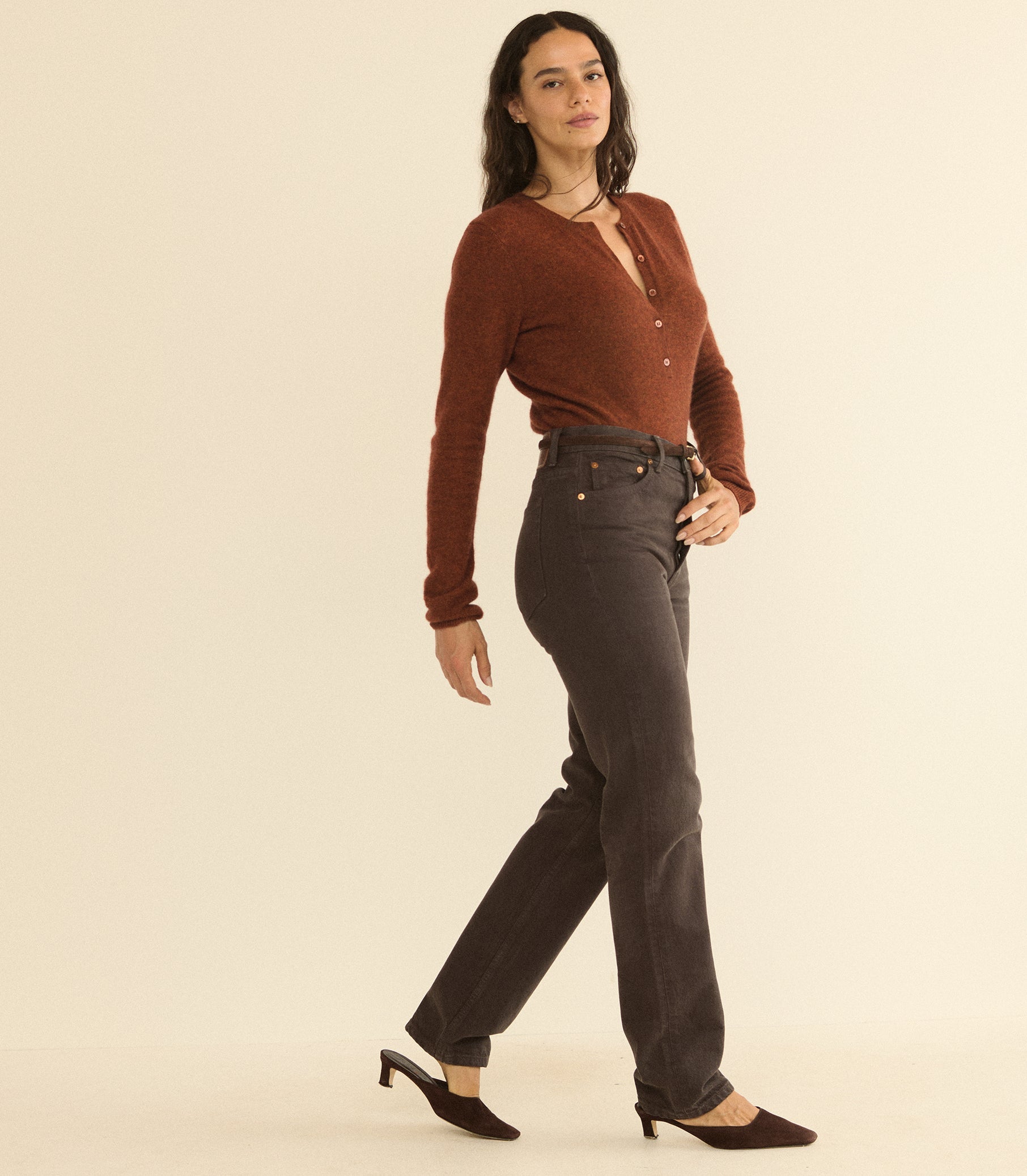 ONDINE JEAN -- EQUESTRIAN BROWN WASH