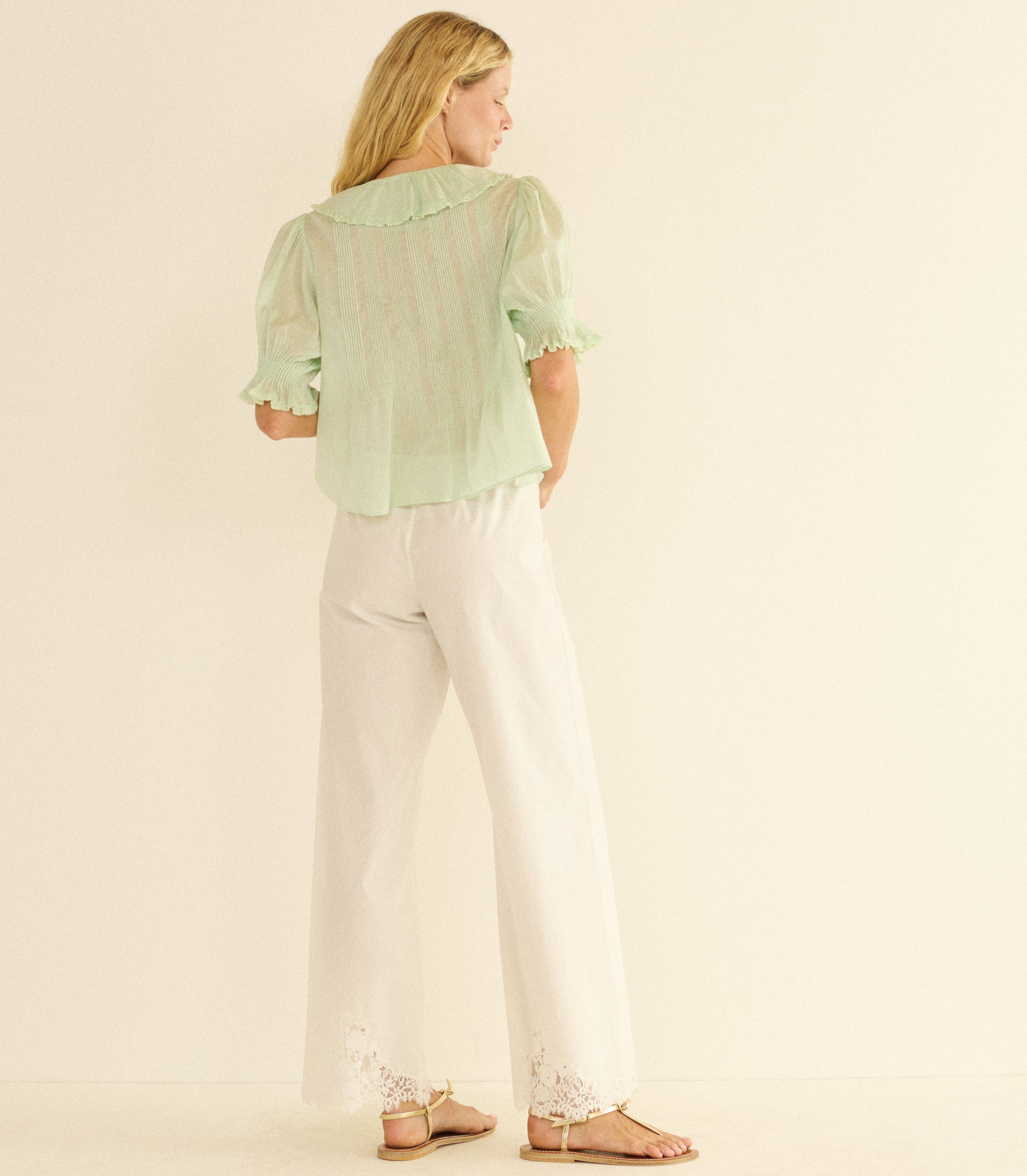 HENRI TOP -- SEAFOAM