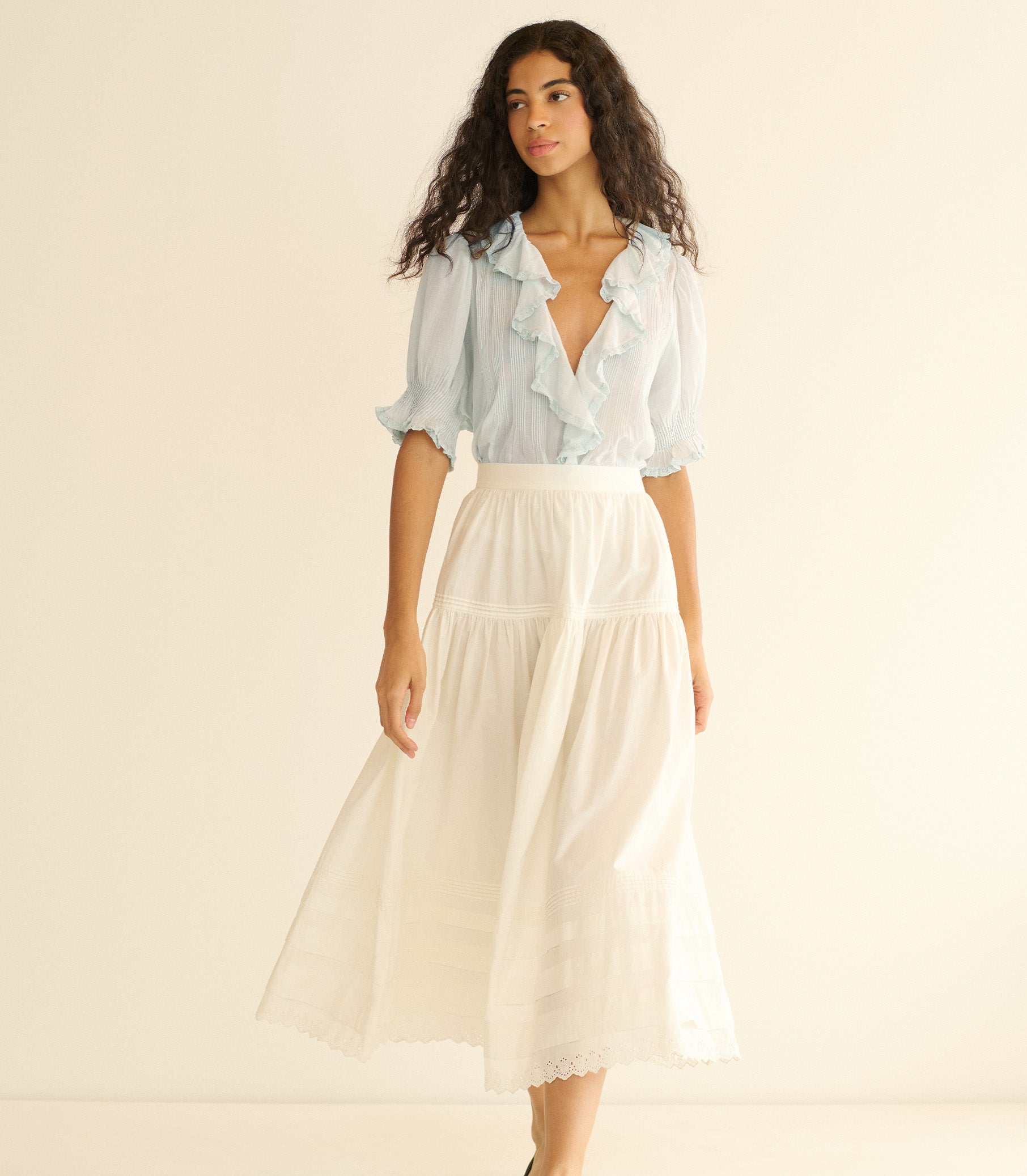 HENRI TOP -- ALICE BLUE