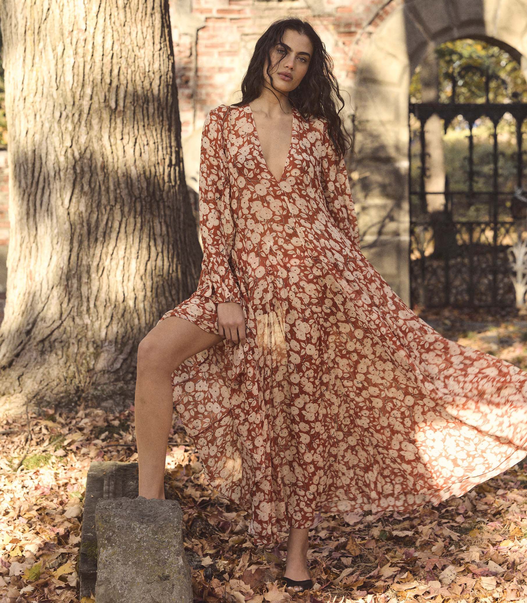 IMELDA DRESS -- ROUGE AMBRIDGE ROSE