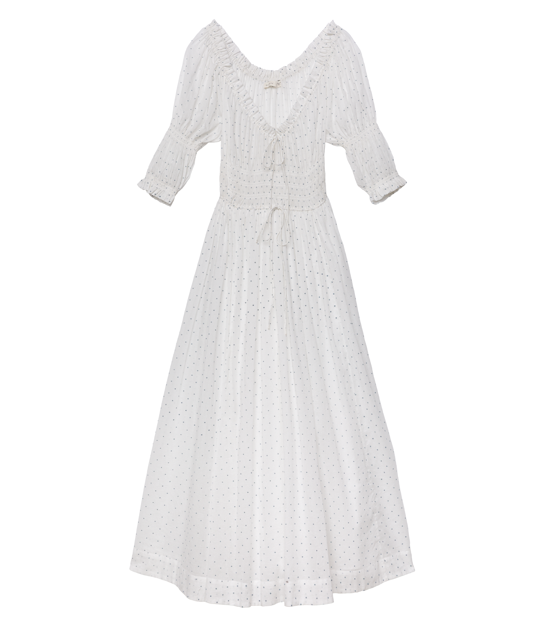 ISCHIA DRESS -- SALT FLOCK DOT