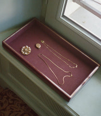 DÔEN & TROVE LARGE JEWELRY TRAY -- BURGUNDY
