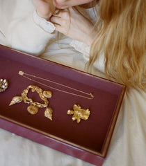 DÔEN & TROVE LARGE JEWELRY TRAY -- BURGUNDY