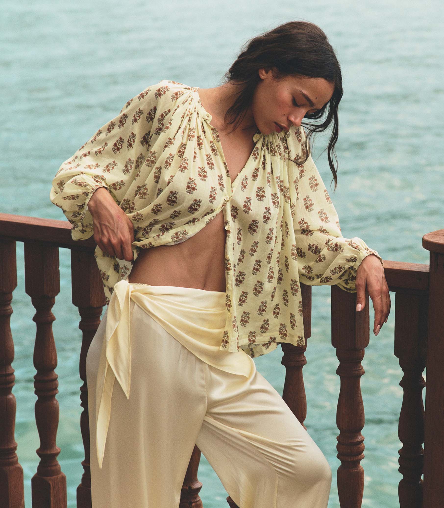 LAVON SCARF PANT -- VANILLA