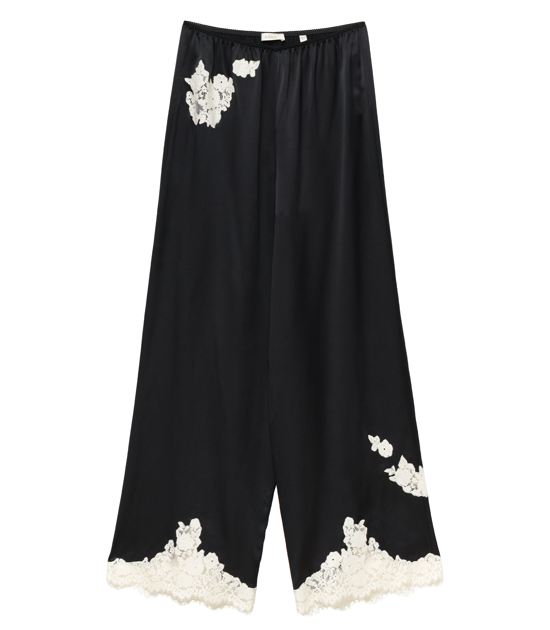 LAVON PANT -- BLACK WITH CANDLELIGHT LACE