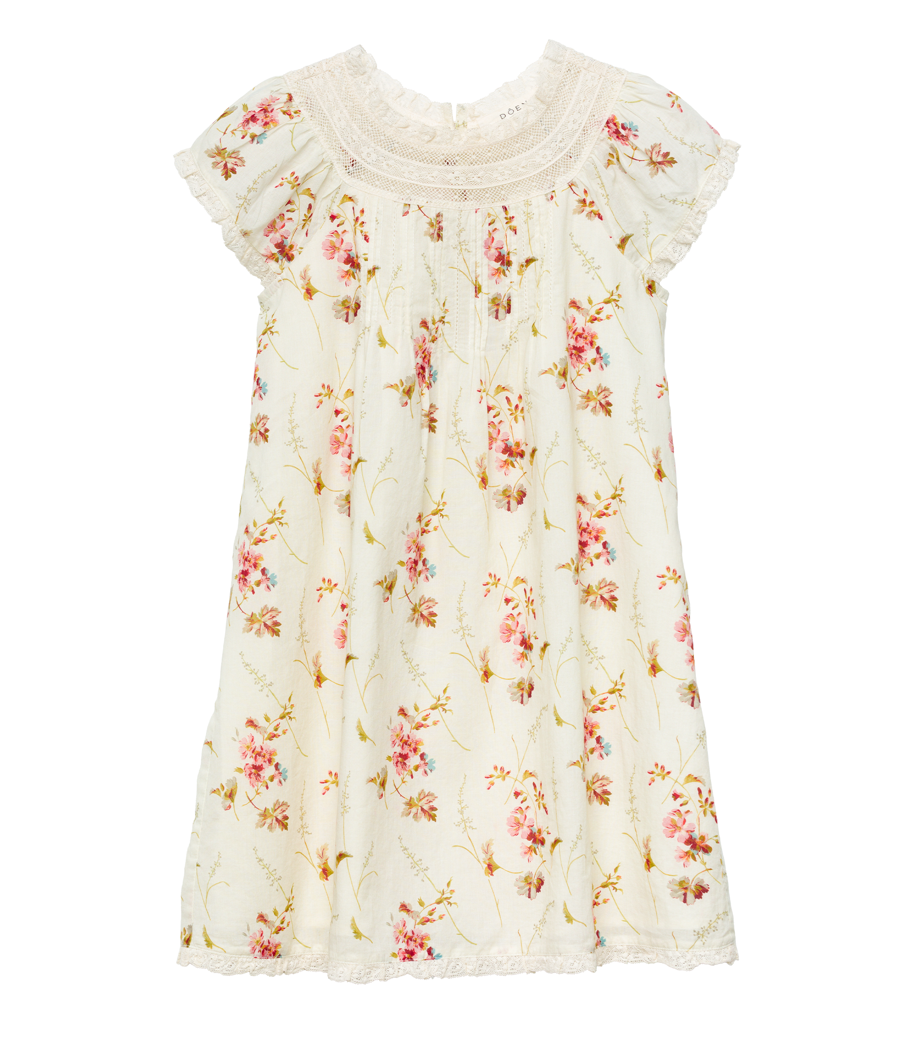 LISI DRESS -- BLANC PRAIRIE ROSE